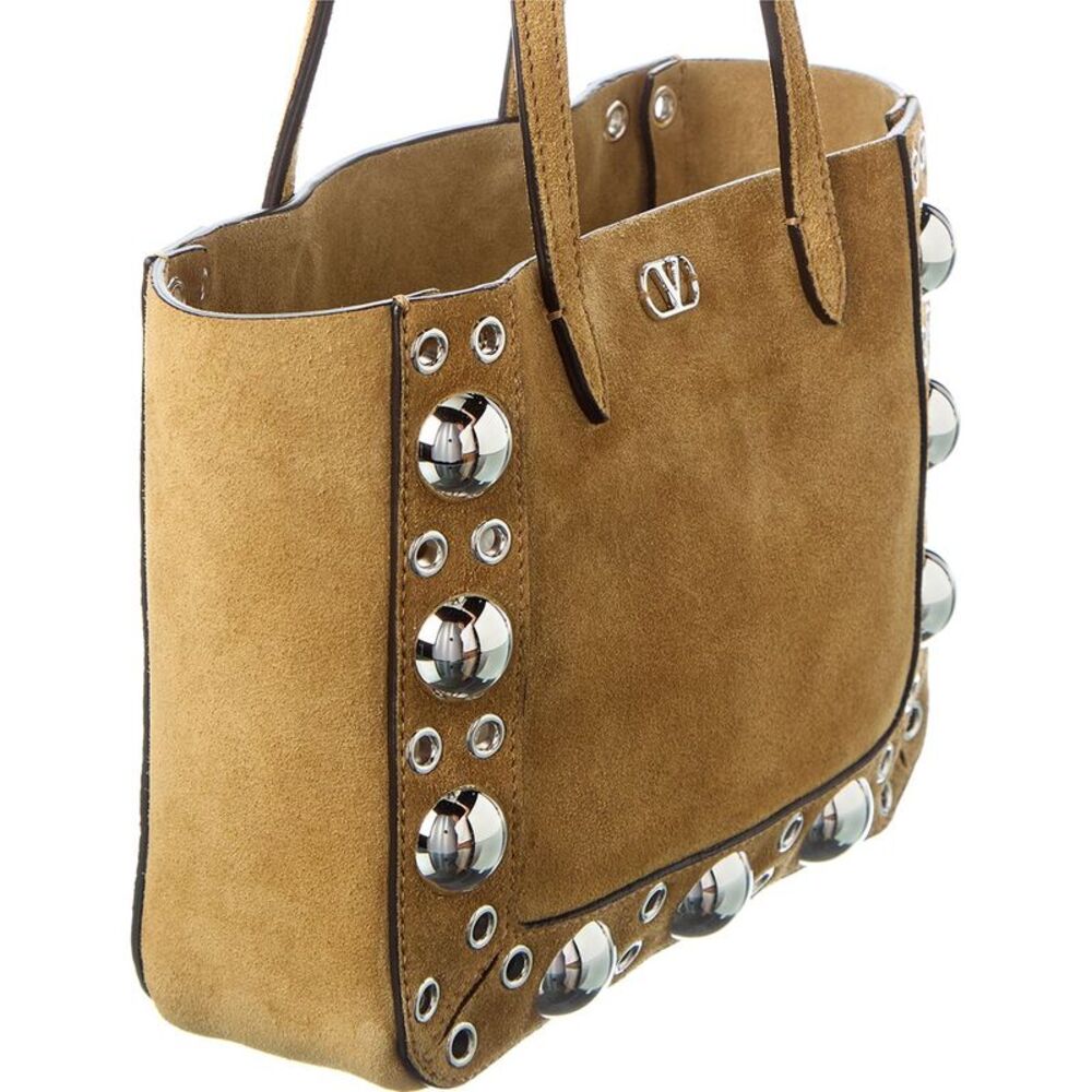 Valentino Nellcote Mini Suede Tote, Brown - Picture 3 of 4